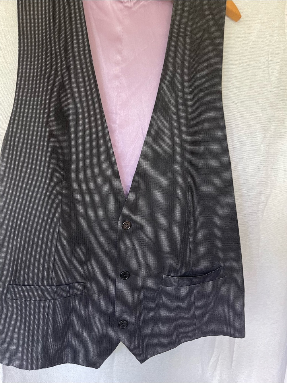 Ann Demeulemeester Women's Black Vest Size XL Purple Silk Lining Preowned